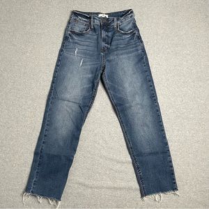 BP Jeans Womens 26 Straight Leg Denim Blue Light Wash Faded